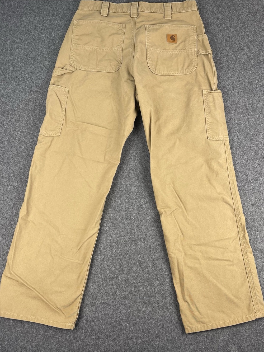 Carhartt B151 Dk Khaki Carpenter Pants Mens 32x30 Canvas Workwear